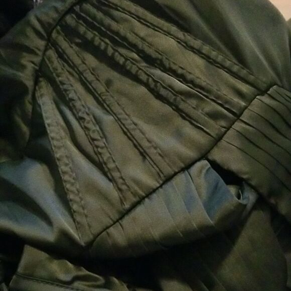 Silky Pleated Draped Bustier Corset-style Midi Dress Medium - Picture 12 of 16